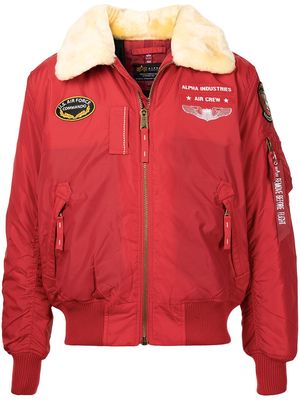 Alpha Industries patch-detailed padded jacket - Red