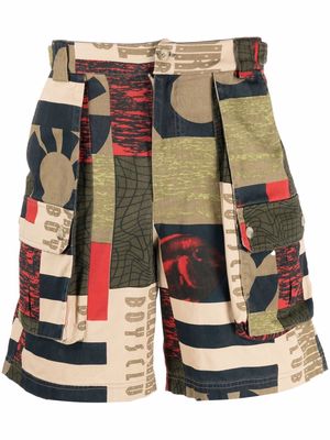 Billionaire Boys Club patchwork print cargo shorts - Neutrals