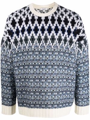 Valentino Optical Valentino intarsia-knit jumper - Blue