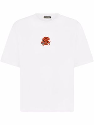 Dolce & Gabbana logo-patch short-sleeved T-shirt - White