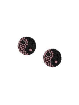Ashley Williams Yin Yang clip-on earrings - Black