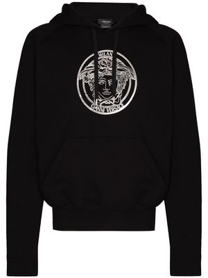 Versace logo-print hoodie - Black