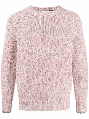 Brunello Cucinelli chunky speckle-knit jumper - Red
