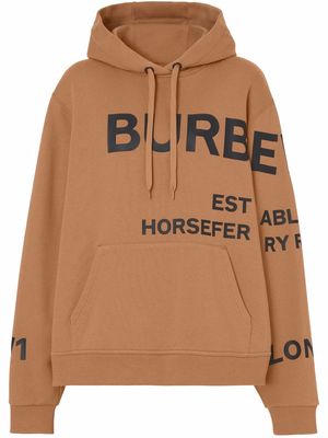Burberry Horseferry-print cotton oversized hoodie - Brown
