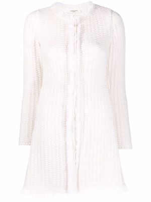 Charlott raw-edge knitted jumper - White