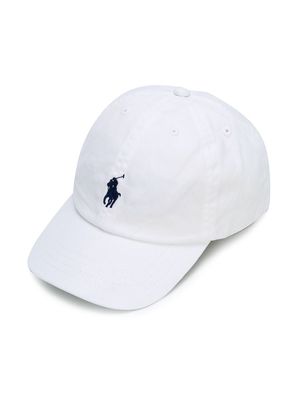 Ralph Lauren Kids embroidered logo cap - White
