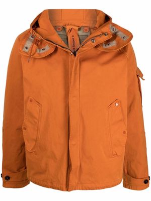 Ten C zip-up hooded padded jacket - Orange