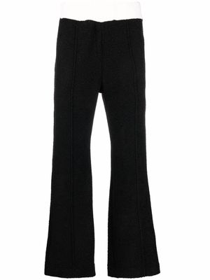 Casablanca two-tone knitted trousers - Black