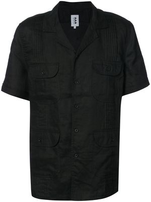 321 pleat-detailing short-sleeve shirt - Black