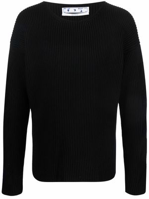 Off-White Diag stripe round-neck jumper - Black