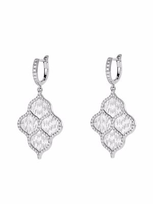 Boghossian 18kt white gold Titanium Fiber rain diamond drop earrings - Silver