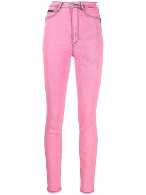 Philipp Plein high waisted jeggings - Pink