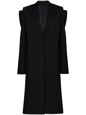 Givenchy cut-out single-breasted coat - Black