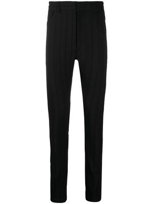 Ann Demeulemeester fine knit striped skinny trousers - Black