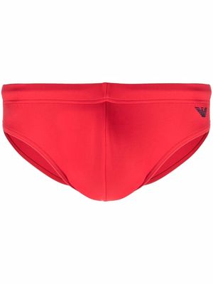 Emporio Armani logo-detail swim trunks - Red