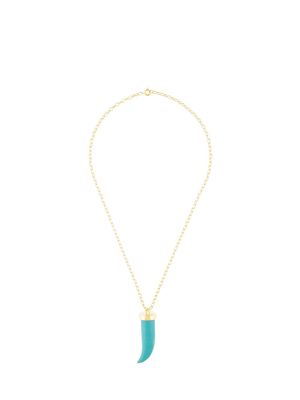 Eshvi stone pendant necklace - Blue