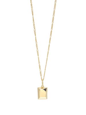 Capsule Eleven jewel beneath signet pendant necklace - Gold