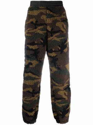 Versace camouflage fleece trousers - Black