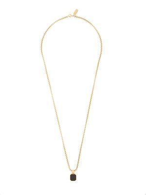 Nialaya Jewelry square onyx pendant necklace - Gold