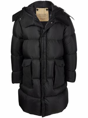 Ten C hooded puffer coat - Black