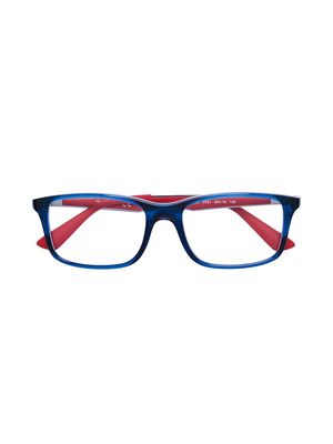RAY-BAN JUNIOR bicolour rectangular glasses - Blue