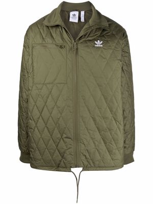 adidas recycled polyester quilted coat - Green