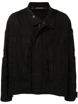 Julius oversized multi-strap blouson jacket - Black