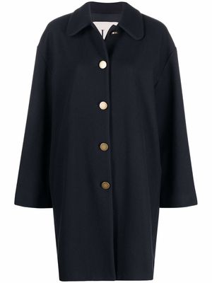L'Autre Chose oversized wool-blend coat - Blue