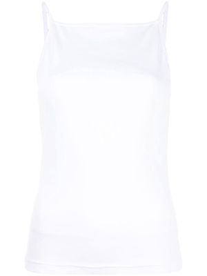 GOODIOUS ribbed square neck camisole - White