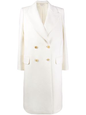 Alexander McQueen double-breasted coat - White