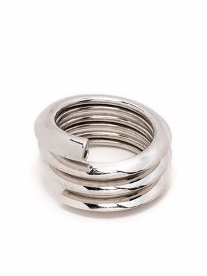 Kimy Gringoire Love Cables three-turns ring - White