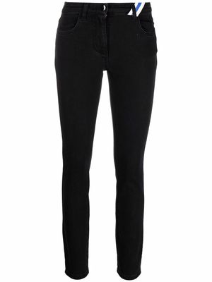 Philosophy Di Lorenzo Serafini chenille logo skinny trousers - Black