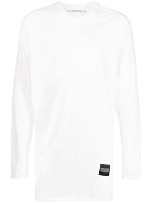 Julius longline logo-print T-shirt - White
