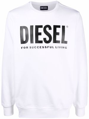 Diesel logo-print cotton sweatshirt - White