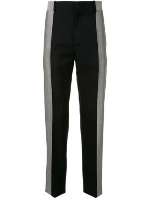 Alexander McQueen two-tone wool tailored trousers - Grey
