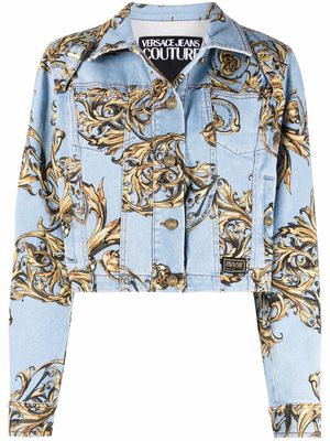 Versace Jeans Couture Barocco print denim jacket - Blue