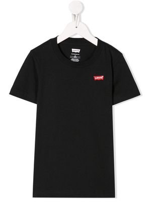 Levi's Kids logo-embroidered T-shirt - Black