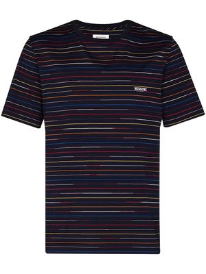 Missoni horizontal-stripe cotton T-shirt - Blue