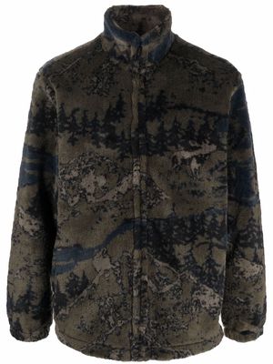 Carhartt WIP camouflage-print fleece jacket - Green