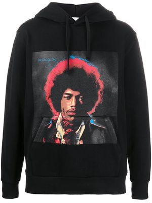 Ih Nom Uh Nit Hendrix print drawstring hoodie - Black