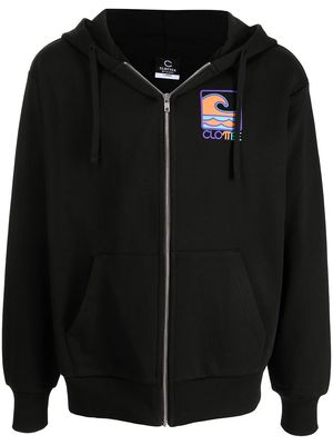 CLOT logo-print zipped hoodie - Black