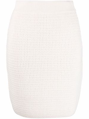 12 STOREEZ knitted cotton skirt - White