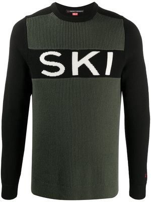 Perfect Moment block colour ski sweater - Green