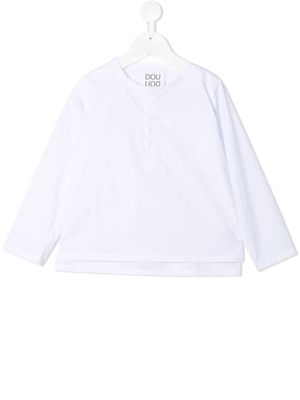 Douuod Kids round neck long-sleeved sweatshirt - White