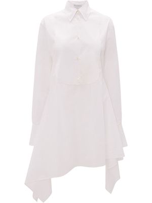 JW Anderson asymmetric bib shirt dress - White