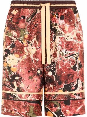 Dolce & Gabbana graphic-print track shorts - Red