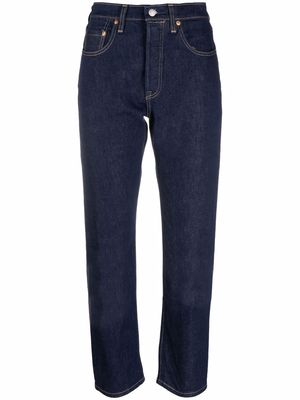 Levi's: Made & Crafted 501 cropped jeans - Blue