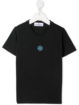 Stone Island Junior logo-print cotton T-shirt - Black