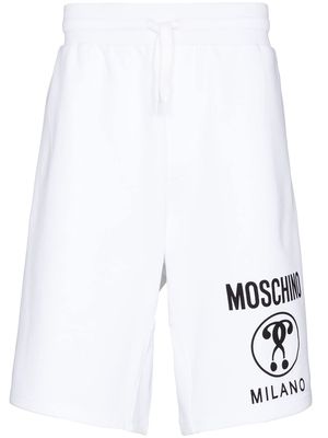 Moschino logo track shorts - White