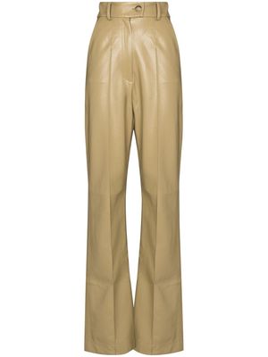 Materiel high-rise faux-leather trousers - Green